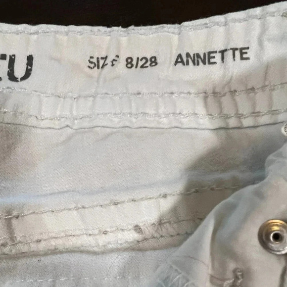 Code Bleu, White Jeans, Cropped, Denim, Annette, Woman’s size 8-28 - Picture 8 of 8